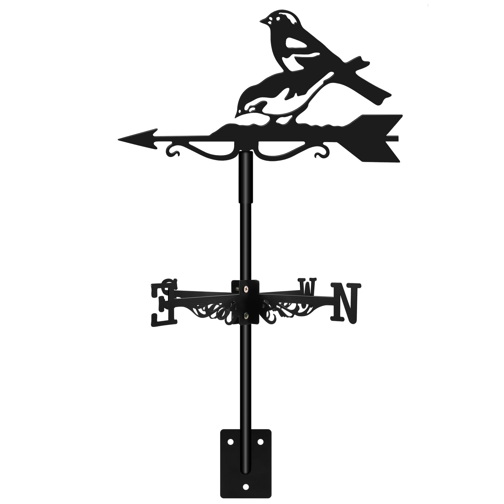 Birds Weather Vane - Retro Cockerel Weathervane Silhouette - Decorative Wind Direction Indicator for Outdoor Farm