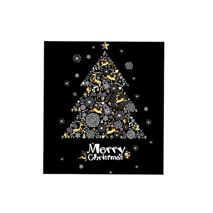 Amazon Com Bestoyard Christmas Tree Sticker Self Adhesive