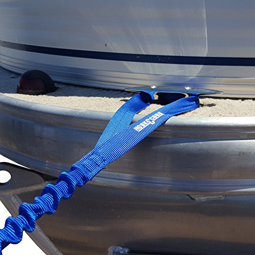 hook and cord Extra Long Dock Tie Bungee, 5 Feet Long Stretches to 8 Feet Made in USA (Black, 5 Foot)