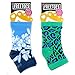 Freetoes Toeless Socks-2 Pairs 1-Teal Leopard, 1-Blue Hawaii
