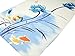 GERINLY Chiffon Scarves Lotus Flower Pint Sheer Neck Scarf (Beige+LightBlue)