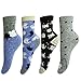 LOTUYACY Womens Girls Cute Animal Casual Socks Comfort Funny Cotton Crew Socks 4 Or 5 Pack (Cat-4 Pairs)