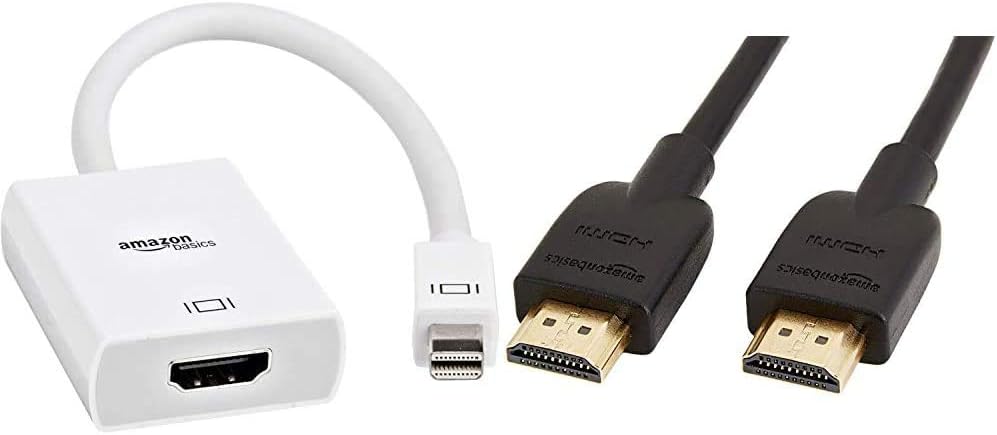 Basics Mini DisplayPort Thunderbolt to HDMI Adapter - Compatible with Apple iMac, MacBook - 1 Adapter: Computers & Accessories