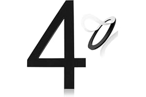 HADOIFE Self Adhesive House Number 5Inch House Numbers for Outside Acrylic Modern Mailbox Numbers House Numbers for Outside Stick On Numbers Address Home Number for House Apartments Office Hotel(Number 4)