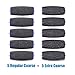 5 Extra Coarse & 5 Regular Coarse Replacement Roller Refill Heads Compatible with Amope Pedi Electronic Pefect Foot File -10 Pack