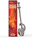 Long Handle Tea Infuser - Stylish Tea Strainer to Steep all Loose Leaf Teas, Herbal Blends and Yerba Mate - Stainless Steel with Push Handle and Ultra Fine Infuser Holes - 1 Piece - Kiss Me Organics