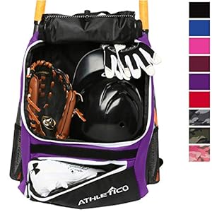 Athletico Baseball Bat Bag – Backpack for Baseball, T-Ball & Softball Equipment & Gear for Youth and Adults | Holds Bat…