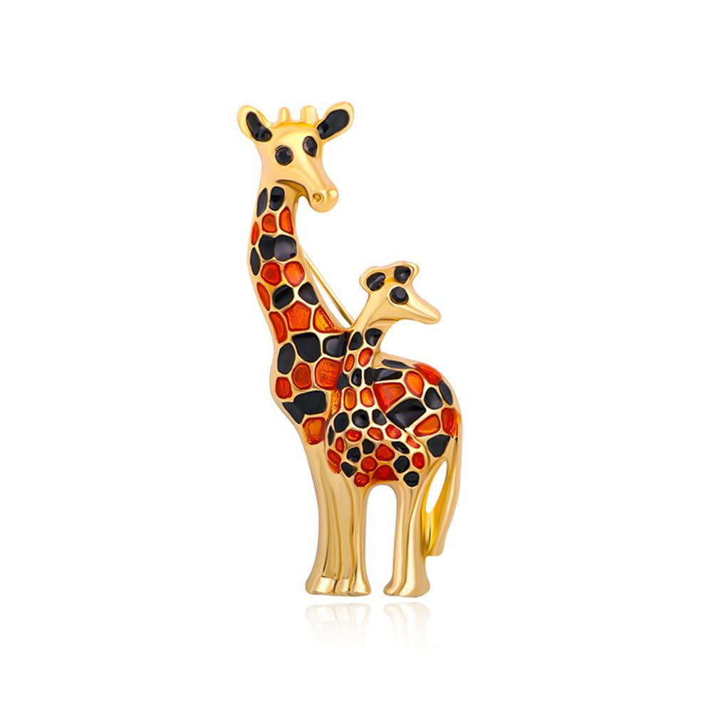 Giraffe Brooch Cute Animal Brooch Pin Fashion Jewelry Cute Clothes Jewelry for Party Wedding and Daily Use Enamel Lapel Brooch Pin Gift for Mother Kids