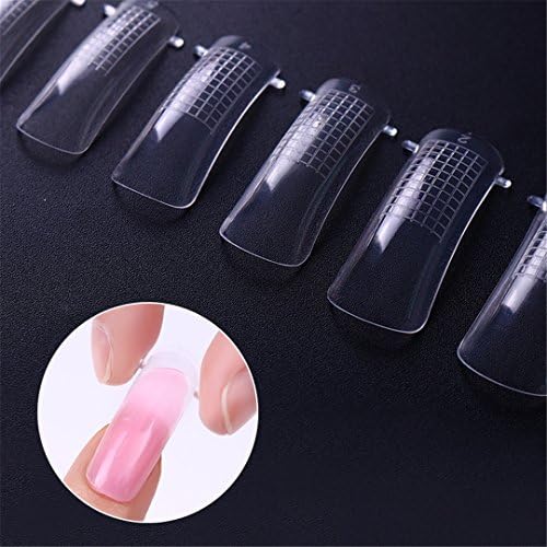 100Pcs/Set Quick Building Poly Gel Mold False Nail Tips Nail Art UV Builder Gel Fake Nails Manicure Nail Extension Kit