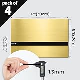Uadme Laser Engraving Materials Metal Looking Plastic Sheets 4 Pack 30x20cm view 2