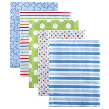 5 receiving blankets