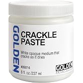 GOLDEN Artist Colors Crackle Paste, 8 fl. oz. Jar | Artist grade texture medium; develops crackled surfaces, ideal for textured grounds. Opaque