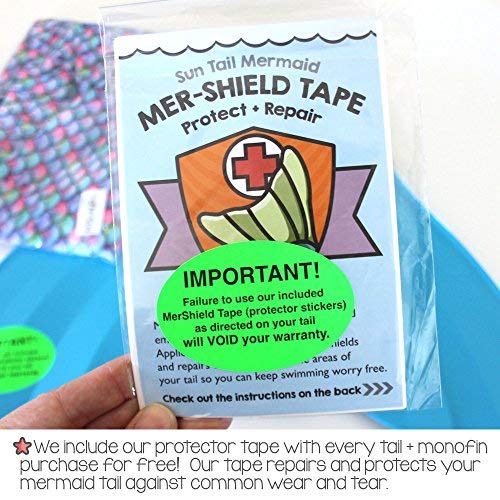 image for Sun Tails Mermaid Tail + Monofin for Swimming (2- Child L (8/10), Hawa