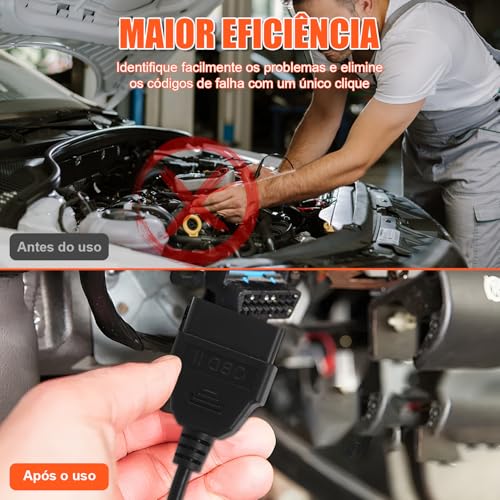 Scanner Automotivo OBD2 Portátil com Tela, Scanner Automotivo, Ferramenta de Diagnóstico de Scanner, Testador de Bateria, Leitor de Código do Veículo