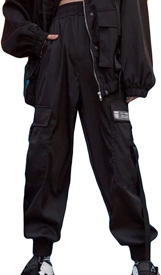 Amazon Baluote レディース サルエルパンツ おしゃれ 袴パンツ ワークパンツ 秋 カーゴパンツ ワイドパンツ ロングパンツ イージー パンツ ヒップホップ ゆったり 通勤 通学 カジュアル 韓国風 ロングパンツ 通販