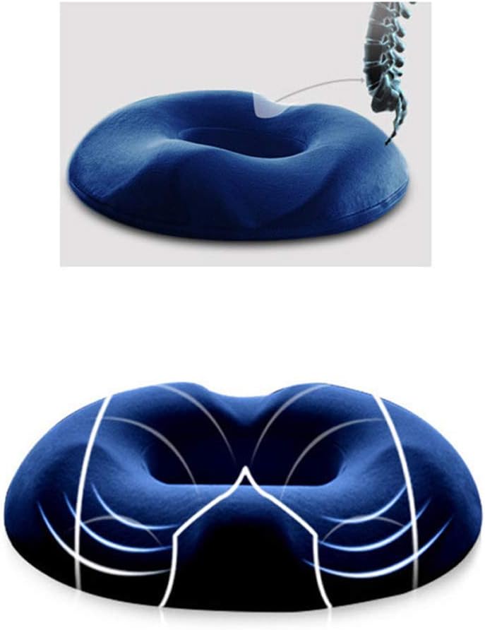 XHSP Donut Pillow Seat Cushion Memory Foam Pillow | Pain Relief for Hemorrhoid, Pregnancy Post Natal, Surgery, Sciatica and Relieves Tailbone Pressure by Pillow Palace: Home & Kitchen