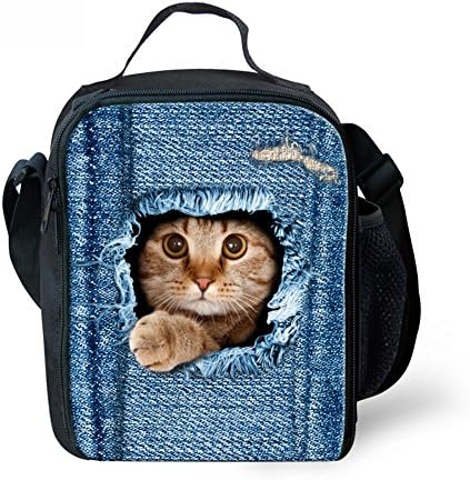 UNICEU Cool Pet Cat Children Lunchbag Cooler Box Thermal Lunchbox Tote Portable Large Purse