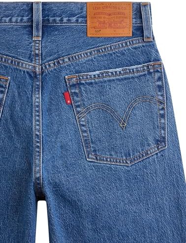 Damen Jeanshose 501 Crop High Rise, Straight Fit, Blau (Jazz Pop), W27/L26