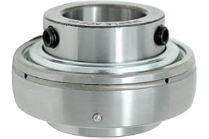 MAPLE ACE UC207-20 Insert Bearing 1-1/4" Bore, Spherical OD, R3 Triple Lip Seal with Set Screws and Lubrication Hole