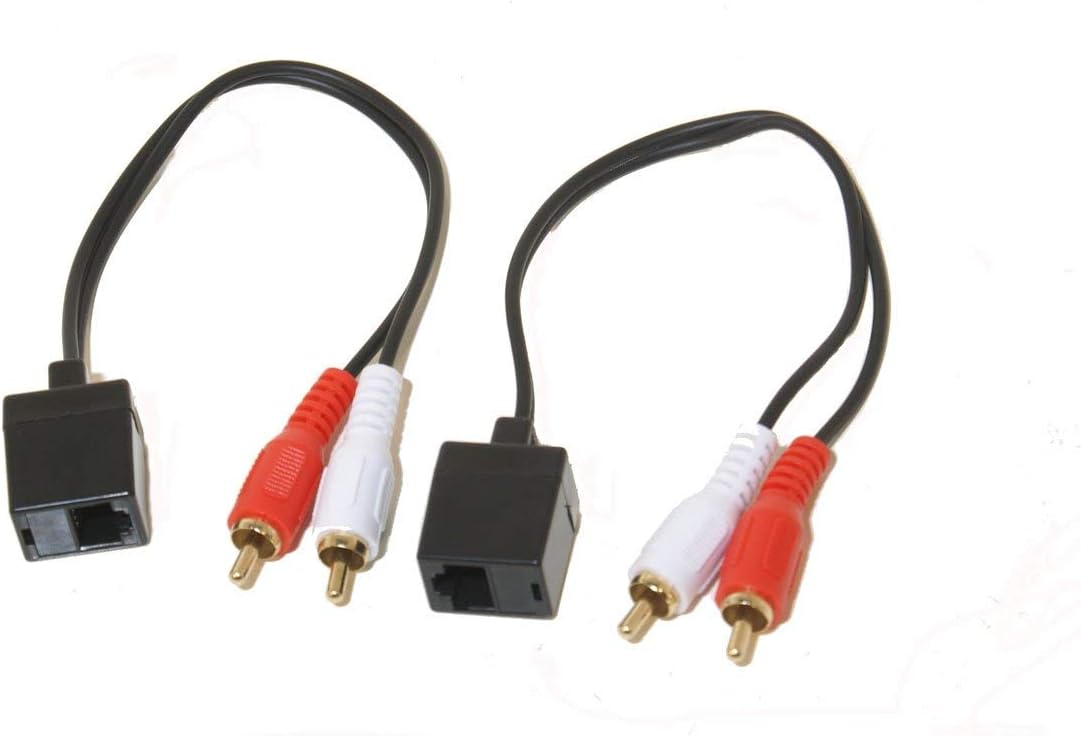 Stereo Audio Over CAT5 CAT6 Cable Extender 100m Rca Amazon.co.uk Electronics