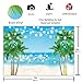 Funnytree 7x5ft Summer Tropical Beach Backdrop Glitter Bokeh Seaside Island Palm Trees Photography Background for Picture Shiny Blue Sea Sky Luau Themed Party Decorations Photo Booth Studio Props