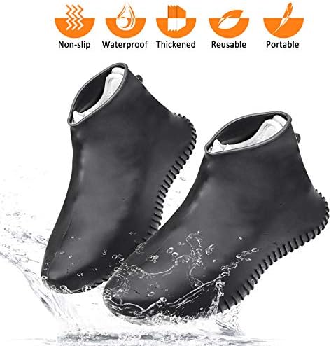Waterproof Shoe Covers Silicone Shoe Covers Reusable Overshoe Foldable Galoshes Shoe Protectors