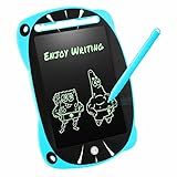 VIKASI LCD Writing Tablet, Robot Pad 8.5 Inch Digital Drawing Board with Screen Lock Function - Electronic Writing Doodle Pad Drawing Board Gifts for Kids (Blue)