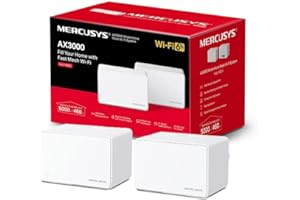 Mercusys AX3000 Whole Home Mesh WiFi 6 System (Halo H80X) -Dual-Band Wireless Coverage up to 5,000 Sq. Ft., 3 Gigabit Ports p