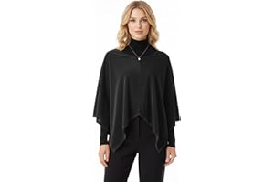 Chicingyou Women Capri Poncho Velvet Shrug Versatile Solid Cropped Shawl Soft Velvet Cape Top for Fall Winter