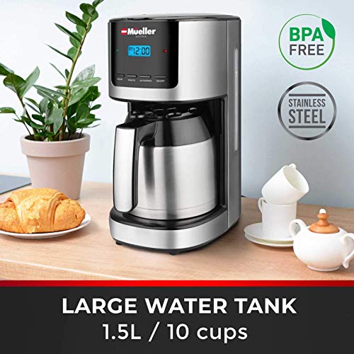 Mueller Austria Ultra Brew Thermal Coffee Maker, 10 cup (50oz) Carafe, Keep Warm, Auto ShutOff