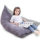 Large Stuffed Animal Storage Bean Bag Chair, Beanbag Cover Stuffed Lounge Chair Sofa for Kids and Adults, Premium Crystal Velvet Extra Soft and Comfortable