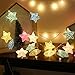 Twinkle Star 20 LED 9.4 FT Star String Lights Battery Operated, 3D Fairy String Lights Christmas Tree Wedding Party Indoor Decoration