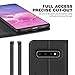 SHIELDON Galaxy S10 Case, Genuine Leather Galaxy S10 Wallet Flip Case Folio Cover Stand with Credit Card Slots Magnetic Closure TPU Shockproof Compatible with Galaxy S10 (6.1 inch) - Black