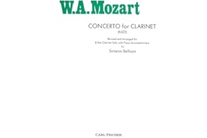 Mozart: Clarinet Concerto in A Major, K. 622 (Solo Part with Piano Reduction)