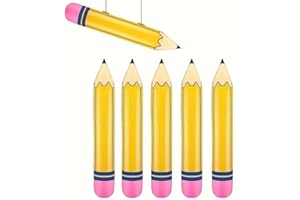 6Pcs 27 Inch Large Inflatable Pencil Balloons for Back to School & Graduation Party Decorations – Giant Classroom, Garden, Bi