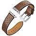 For Apple Watch Band, 42mm Brown Huabanxie Genuine Leather iwatch Strap Replacement Band with Stainless Metal Clasp for Apple Watch Series 3 Series 2 Series 1 Sport ,42mm brown