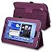 SODIAL(TM) Funda de Cuero con Soporte para Samsung Galaxy Tab 2 7.0-pulgadas P3100/ P3110/ P3113, Color Purpura