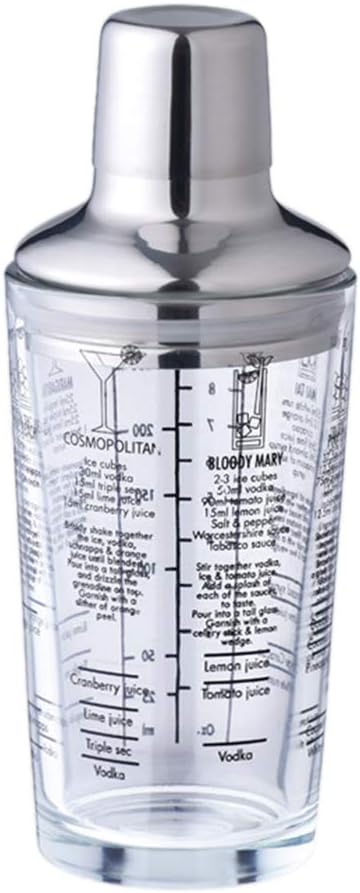 Cocktail Making Set,350ml Bottle Mixing Cup Mixer Graduated Cocktail Shaker Stainless Steel Bar Tool