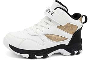 KIUSMETY Girls Boys Basketball Shoes Kids Fashion Breathable Comfortable Sneakers Non Slip Leather Outdoor Sport Shoe