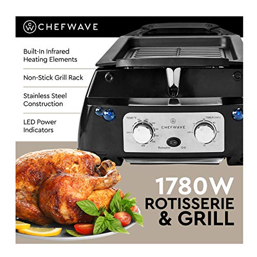 ChefWave Sosaku Smokeless Indoor Grill Removeable Plates NonStick