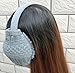 Cozy Design Women's Winter Adjustable Knitted Ear Muffs in Grey