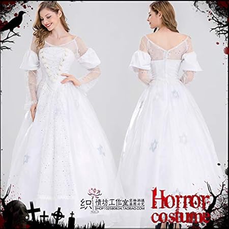 white wedding costume