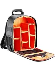 Neewer Professionale Zaino Backpack Impermeabile Antiurto per Fotocamera 31x14x37cm con Tasca Laterale per Treppiedi, per Fotocamere SLR/DSLR/Mirrorless, Flash & Altri Accessori (Rosso all’Interno)