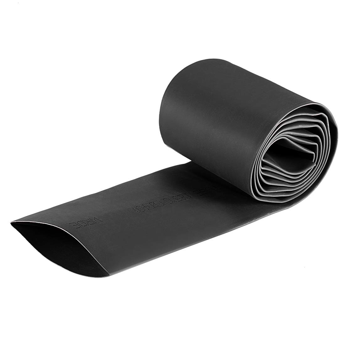 sourcing map Heat Shrink Tubing, 40mm Dia 66mm Flat Width 2:1 Shrinkable Tube Wraps Electric Insulation Wire Bundling 1m - Black