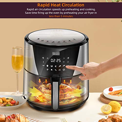 Ultima Cosa Air Fryer, 8.5QT Oil Free XL Electric Hot Air Fryers Oven