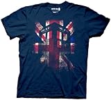 Doctor Who Glowing Tardis Union Jack Men's T-shirt