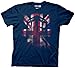 Doctor Who Glowing Tardis Union Jack Men's T-shirt