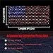 Ollny American Flag Net Lights 6.5FT x 3.3FT 390 LEDs String Mesh Lights Large USA Flag Outdoor Indoor Mesh Lights Waterproof for Independence Day Festival Decoration Party Christmas Decorations