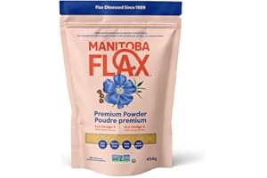 Premium Flaxseed Powder (NEW LOOK!) | Manitoba Flax by Manitoba Milling Co.| 454g | 3000 mg Omega-3, Fiber, Plant Protein | V