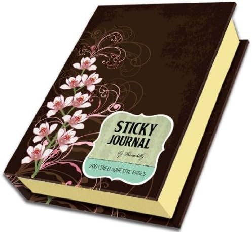 Sticky Journal- Orchids on Brown